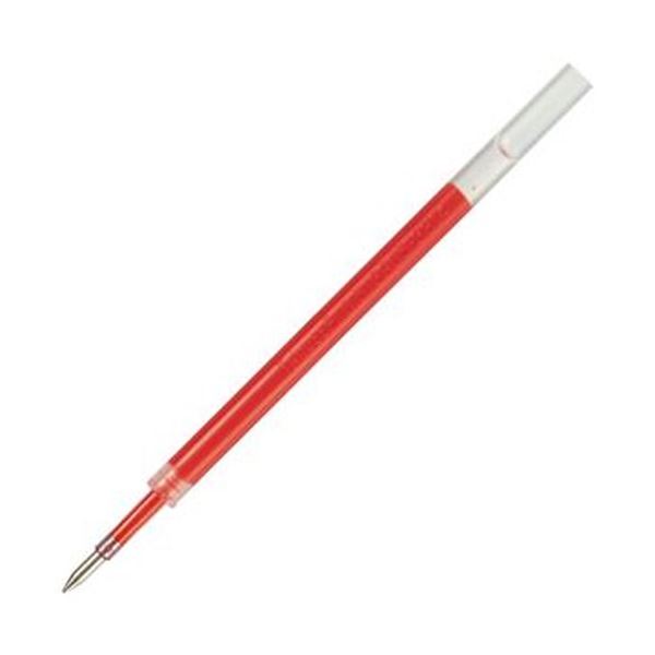 （まとめ）TANOSEE 撃ち当てる式ゲルインクボールペン替芯 0.5粍 赤 1容器に並べる（5本）【×50書き割り】