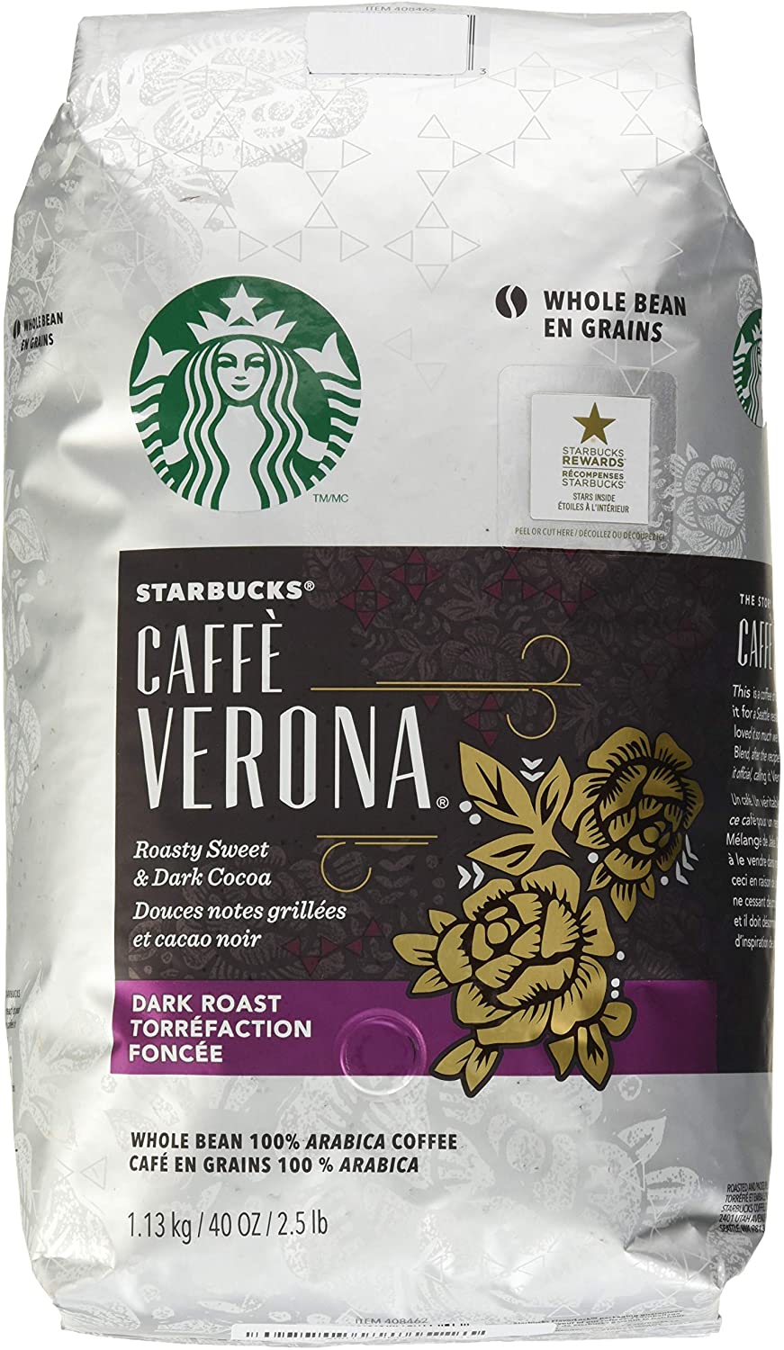 ★大容量★スターバックス コーヒー豆 カフェベロナ　1.13Kg3個 Amazon.co.jp: STARBUCKS CAFE VERONA スターバックス カフェ