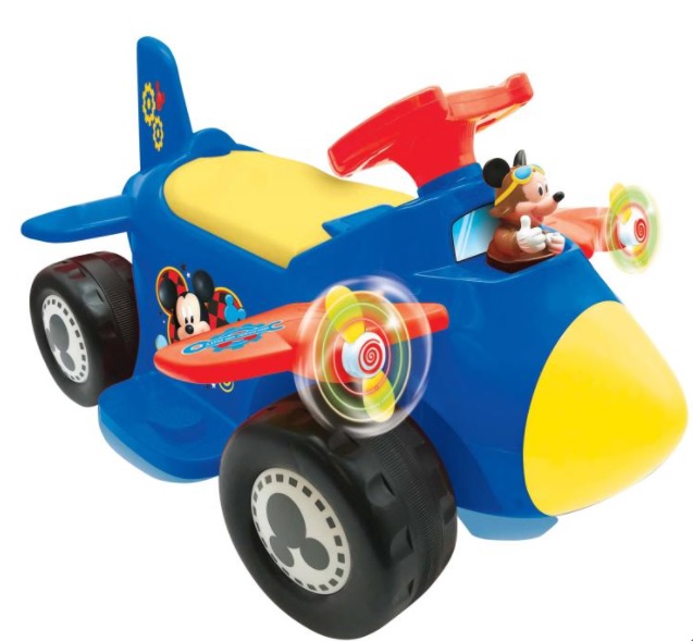 ミッキーマウス プレインライドオン 電動乗用玩具 乾電池式 Micky Mouse クリスマス 誕生日 玩具 おもちゃ 乗り物 音楽 Umu Ac Ug