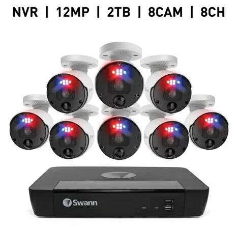 楽天市場】Swann DVRシステム 4K セキュリティカメラ8台 ＋8CH 2TB