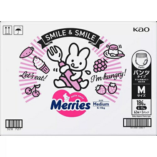 楽天市場】メリーズ パンツ 素肌さらさらエアスルー M (6-11kg) 186枚