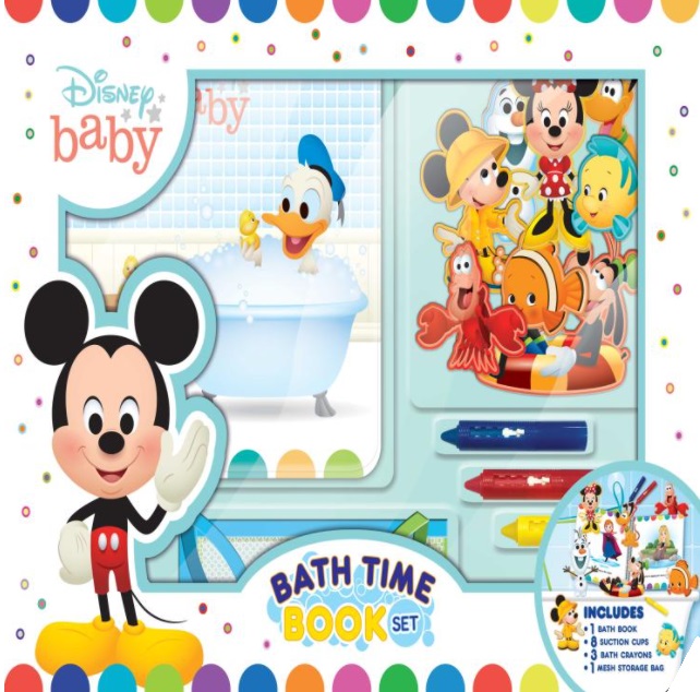 デラックスバスタイム ブックセット ディズニーベイビー Baby Bath Book Deluxe Set Disney Time おふろ おもちゃ クリスマス プレゼント 知育 絵本クレヨン 誕生日 防水 数量限定 Deluxe