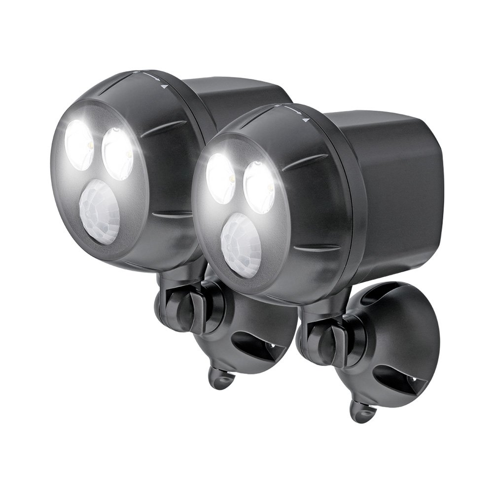 Mr Beams 300lm 耐候 無線電話 乾電池で動くこと LED とても末たのもしい注目の的 動くことさぐり当てる感知器 2-Pack 赤銅色 MB392-BRN-02-13 2個仕掛ける 防犯関連グッズ-防犯センサー