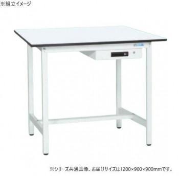 サカエ 軽量立作業台KADタイプ 抗菌加工 キャビネット1段付 1200×900×900mm KAD-129AMW|ワールドデポ