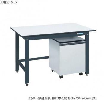 サカエ 軽量作業台KKタイプ 抗菌加工 キャビネットワゴン付 1200×750×740mm KKD-127LC|ワールドデポ