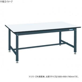 サカエ 中量作業台KTタイプ 抗菌加工 ダークグレー メラニン天板 1800×900×740mm KT-703CHMD|ワールドデポ
