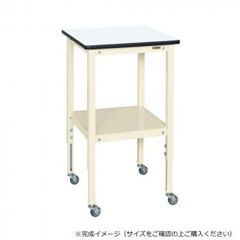 サカエ 受け支える速見表高さ合わせる手合い ポリエステル天板 500×500×720粍 象牙色 TSRT-500RI