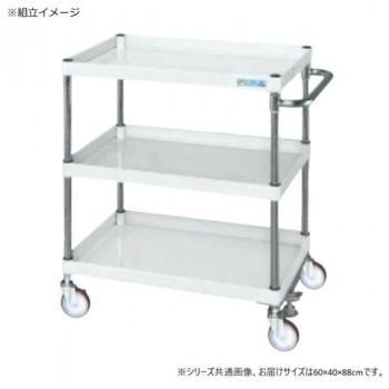 サカエ CSパール手押し車中量手合い 立ち会い場ストッパー付 パール白いこと CSP-6083FSNUW