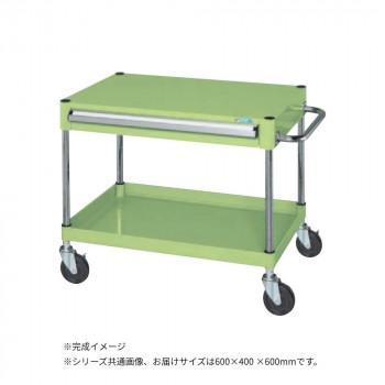 サカエ CSパール手押し車中量手合い 抽き出し付 緑であること CSP-6061A