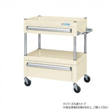 サカエ CSパールワゴン中量タイプ 引出し付 アイボリー CSP-6072AC2NUI｜ワールドデポ