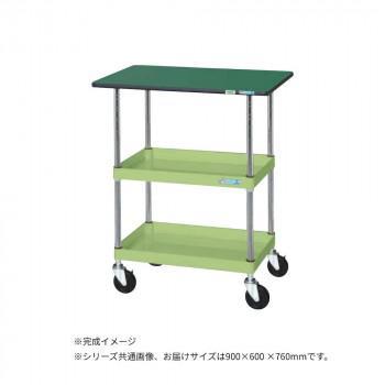 サカエ CSパール手押し車中量手合い 天板付 緑であること CSP-9072TE