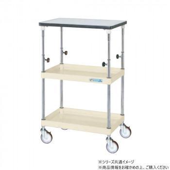 サカエ CSパールワゴン 高さ調整タイプ 天板付 アイボリー TCSP-6082TPI|ワールドデポ