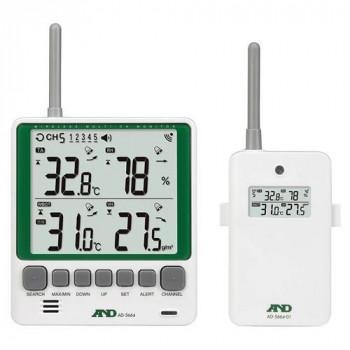 A＆D マルチチャンネルワイヤレスマルチチャンネル温湿度計 子機書き割り AD5664SET