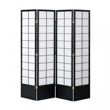 弘益(KOEKI) UTILITY 和風衝立4連 黒いこと 高さ1800粍 JPS1804BK