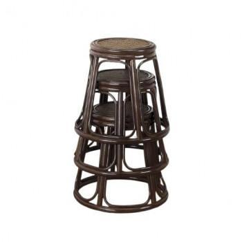 今枝バス発着場 Romantic Rattan 籐スタッキングスツール3個組 S56