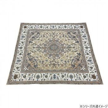 洗える!ゴブラン織シェニールラグ マルキィ 200×200糎 BR・赤銅色 5564