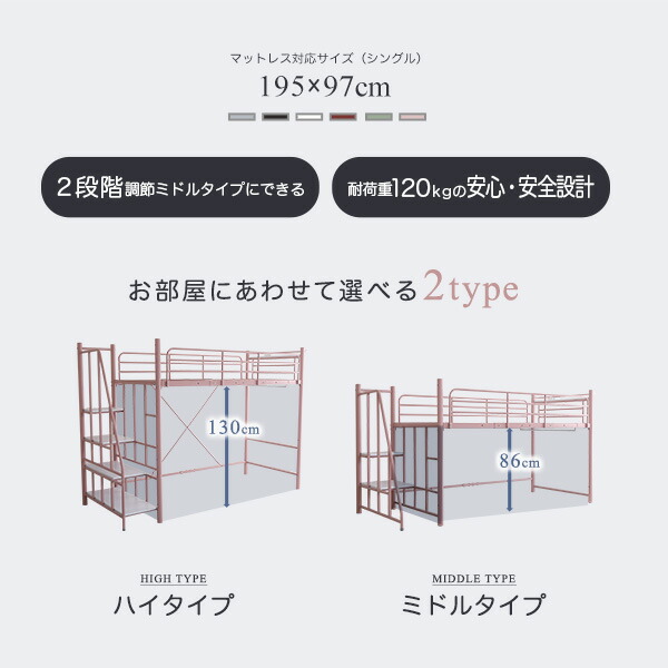 【送料無料】大人かわいいインテリア階段付きロフトベッドシングルブラック組立品【代引不可】