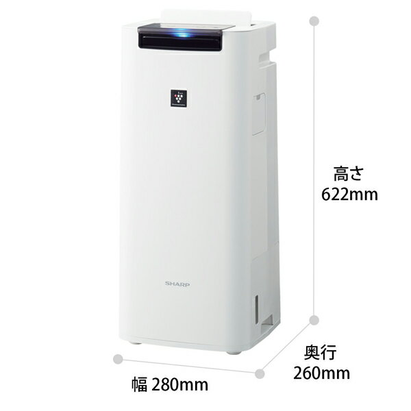 Sharp 加湿空気清浄機 ホワイト系 代引き人気 Ki Ns40 W 適用畳数 加湿 Pm2 5対応 最大適用畳数 18畳 12畳