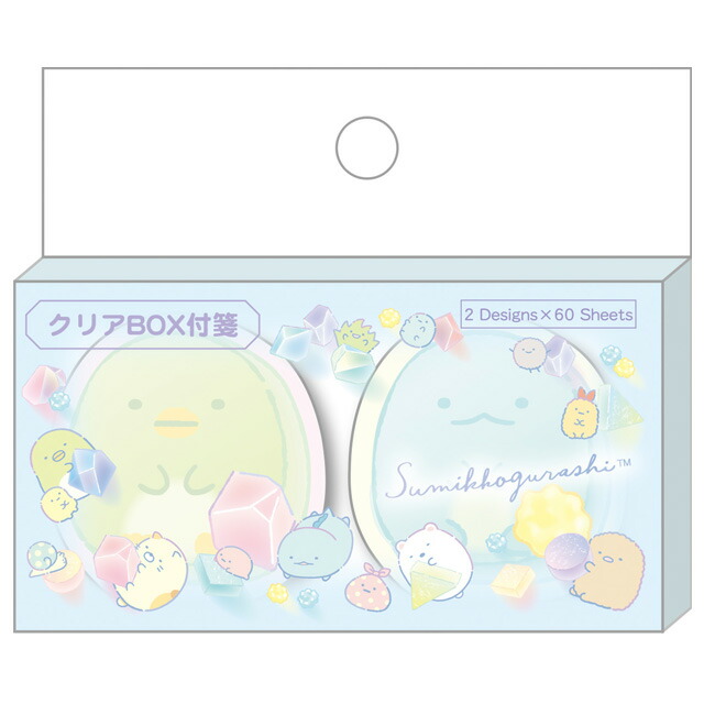 楽天市場】すみっコぐらし クリアBOX付箋 MH20804 箱入り ブルー