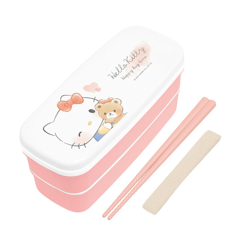 新品　キティちゃん　お弁当箱　二段弁当箱　1997年　ランチボックス　平成レトロ 値下げ中】平成レトロ キティちゃん 二段お弁当箱 専用保冷保温