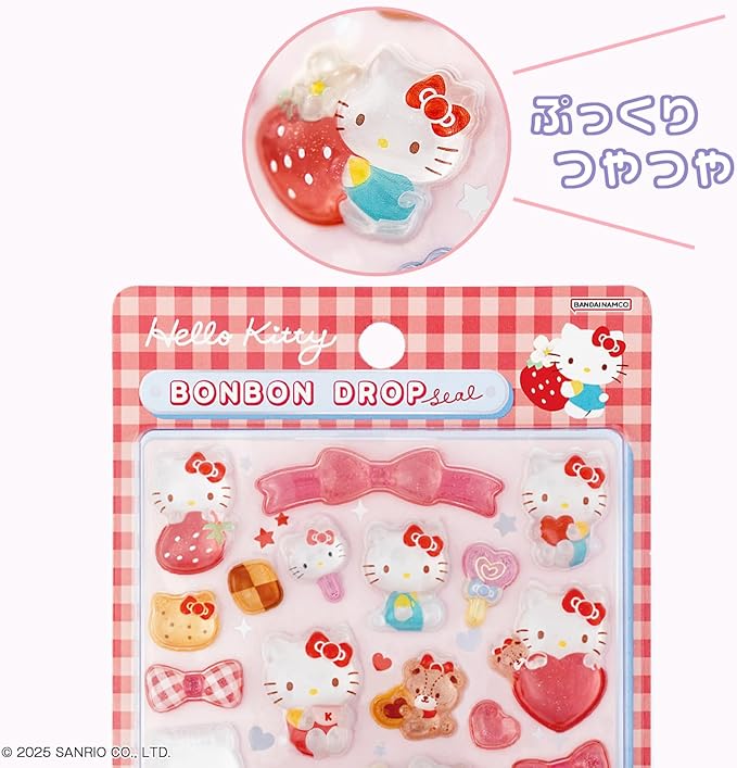 正規品】サンリオキャラクターズ ボンボンドロップシール ハローキティ