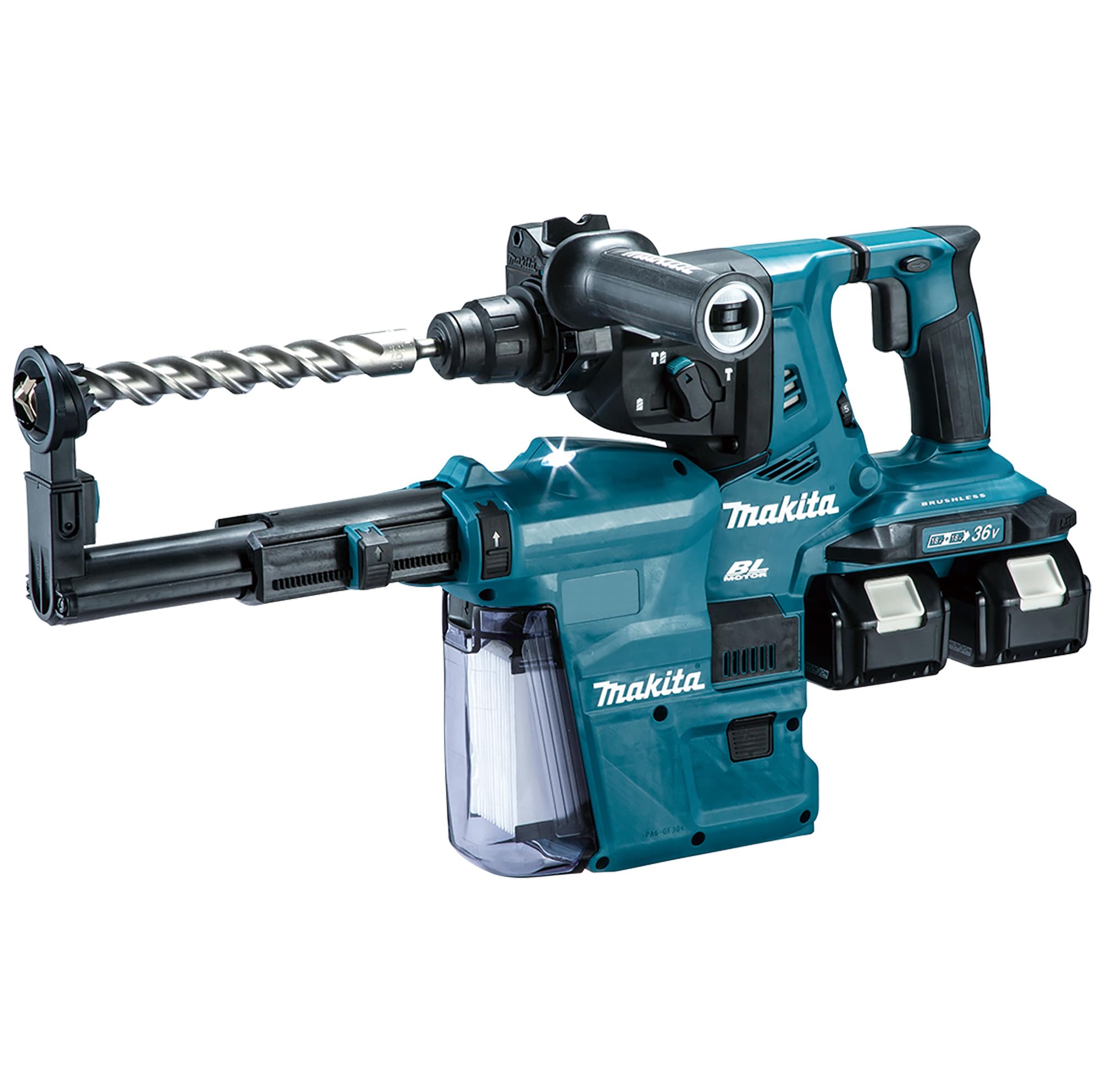 Makita マキタ 充電式ハンマドリル18+18V 28mm ハツリ可 SDS+ 集じんシステム・バッテリ充電器付 HR282DPG2V