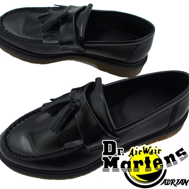 【返品交換送料無料】ドクターマーチン Dr.Martens エイドリアンメンズ レディース タッセルローファー 14573001 ブラック ADRIAN ローファー 最強翌日配送 evid｜ワールド靴店