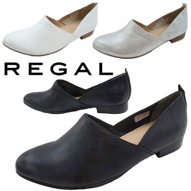 在庫一掃 リーガル レディース Regal スリッポン 本革 F24l スポックシューズ カッターシューズ 黒 ブラック 白 ホワイト ネイビー シルバー ライトベージュ ボーダー Evid 5 超美品 Www Elevate In