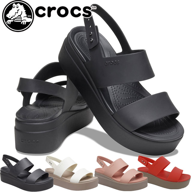 楽天市場 クロックス Crocs レディース サンダル ブルックリン ロウ ウェッジ ウィメン ウエッジソール 厚底サンダル カジュアルシューズ 靴 060 ブラック 黒 159 オイスター 6rt ペールブラッシュ 6sq フレイム 6453 送料無料 Evid 6 ワールド靴店