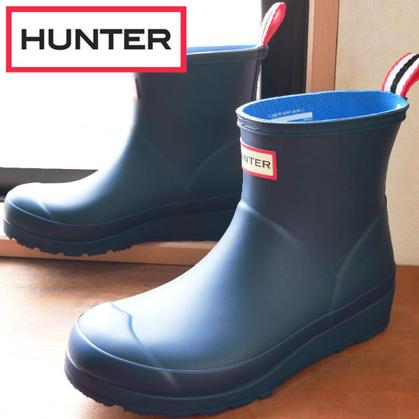 ハンター Hunter レディース レインブーツ オリジナル プレイ ブーツ ショート レインシューズ ラバーブーツ ショートブーツ 防水 長靴 雨 雪 Wfsrma ネイビー Kny 送料無料 Evid Sobolewscy Pl