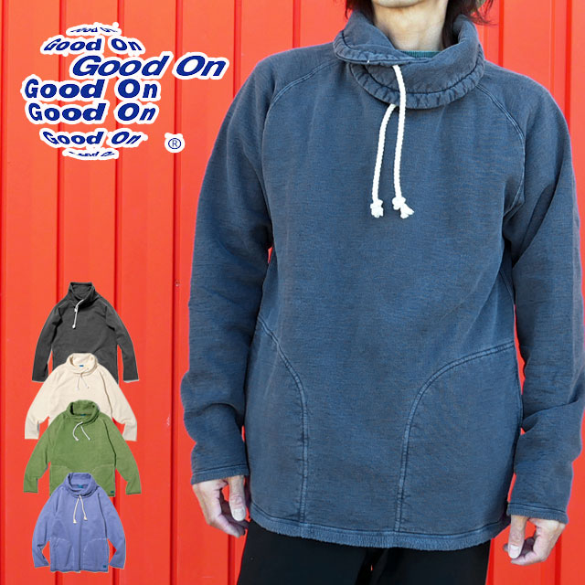 ＼ポイント7倍 4/18限定／グッドオン Good On スウェット メンズ レディース ロールネックスウェット トレーナー トップス ハイネック タートルネック カットソー コットン カジュアル 長袖 起毛 ウェア アパレル 服 日本製 GOBW1305PB 送料無料 最強翌日配送 evid