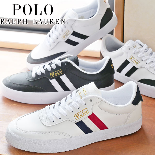 スニーカー ポロ ラルフローレン Polo Ralph Lauren コート Vlc Sk Vlc スニーカー メンズ カジュアルシューズ レザー スニーカー ローカット 白 ホワイト トリコ ホワイト ブラック ブラック ホワイト Rb81 送料無料 Evid ワールド靴店