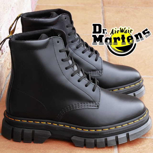 【返品交換送料無料】ドクターマーチン Dr.Martens メンズ ブーツ RIKARD 8I 8ホールブーツ プラットフォーム 厚底 レースアップブーツ レザーブーツ ショートブーツ カジュアルシューズ 本革 27833001 ブラック 黒 靴 最強翌日配送 evid