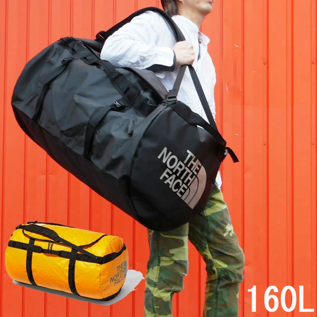 ザ・ノース・フェイス ダッフルバッグ ボストンバッグ BCダッフル XXL 160L ドラムバッグ NM82364 バックパック リュック ショルダー 防水 大容量 メンズ レディース アウトドア キャンプ 旅行 部活 遠征 ブラック イエロー 送料無料 翌日配送 evid｜ワールド靴店
