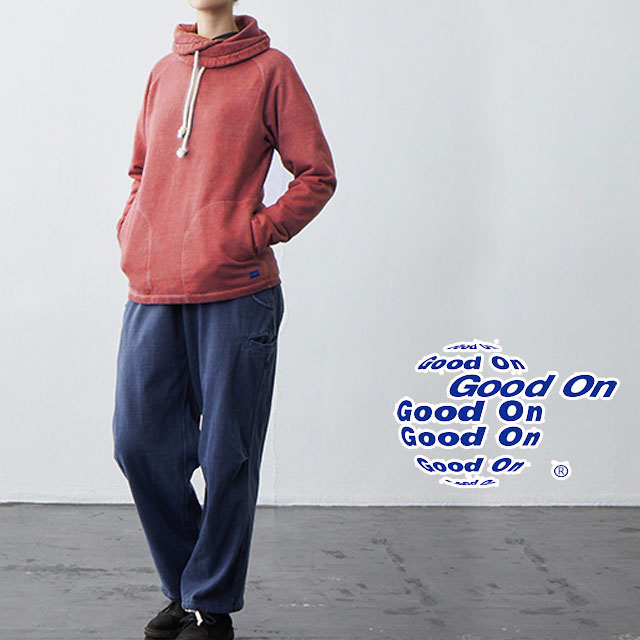 グッドオン Good On スウェット トレーナー メンズ レディース ロールネック GOBW1305 スエット トップス ハイネック タートルネック カットソー コットン カジュアル 長袖 裏起毛 ウェア アパレル 服 日本製 赤 送料無料 最強翌日配送 evid