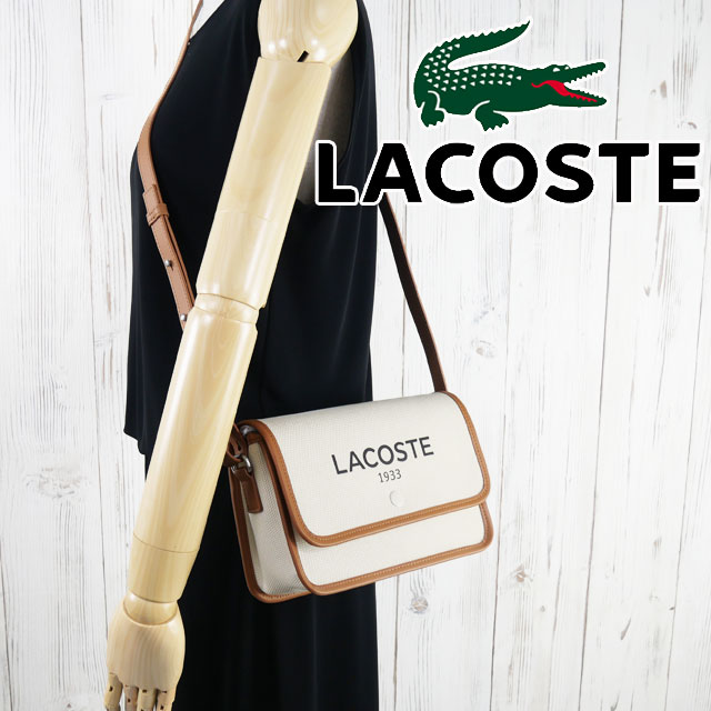 LACOSTE☆オリジンスモールスクエアクロスバッグ LACOSTE ラコステ バッグ レディース オリジン クロコ スクエア