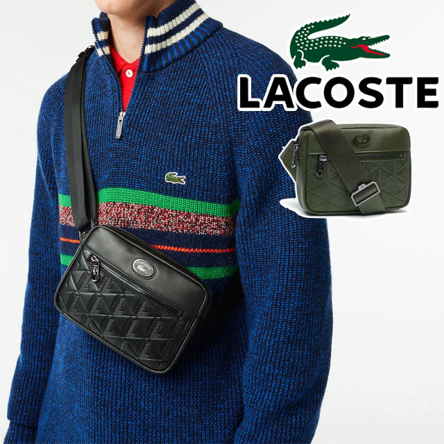 LACOSTE★ モノグラム バニティ バッグ 楽天市場】ラコステ モノグラム レザーモノグラムリポーター