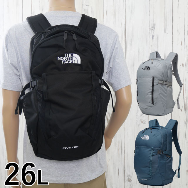 ザ・ノース・フェイス リュック メンズ ピボター 26L レディース デイバッグ 15インチノートPC タブレット PCスリーブ BAG バック アウトドア バックパック NM82461 ブラック 黒 ミッドグレーダークヘザー シェイディーブルー 鞄 送料無料 最強翌日配送 evid 10,692円