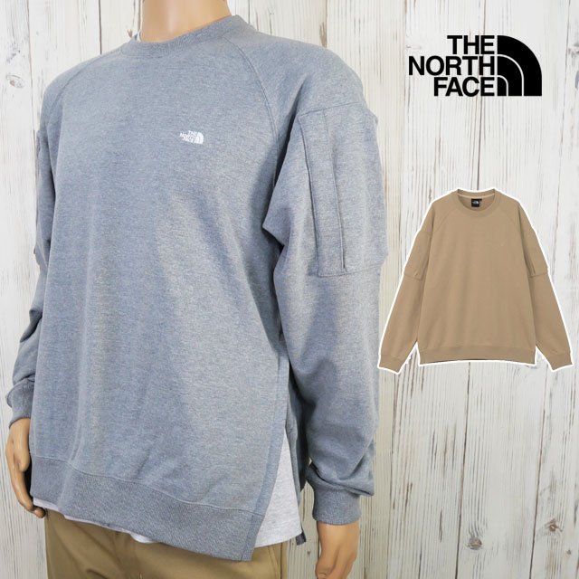 ＼ポイント7倍 4/15迄／ザ・ノース・フェイス トップス メンズ CRスウェットクルー レディース トレーナー 長袖 服 赤ちゃん 抱っこ アパレル カジュアル ウェア 食品防汚 抗菌防臭 消臭 アウトドア NTM62410 ミックスグレー ケルプタン 送料無料 最強翌日配送 evid