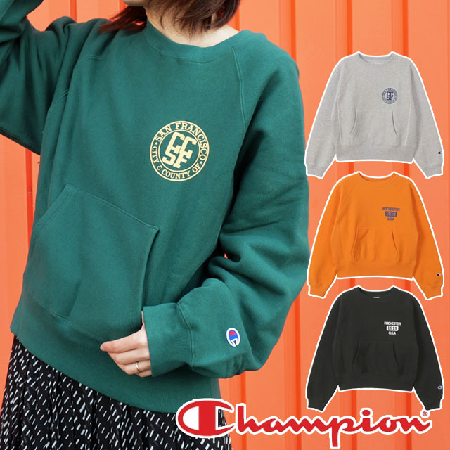 送料無料 トレーナー 長袖 レディース FW 秋冬 新作 秋新作 冬新作 人気 流行 定番 2025 チャンピオン Champion CW-A005 ウィメンズ クルーネックスウェットシャツ トップス 裏起毛 クルーネック カンガルーポケット 丸首 防寒 リバースウィーブ ロゴ プリント ワンポイント y08-a1522-1525-1.jpg