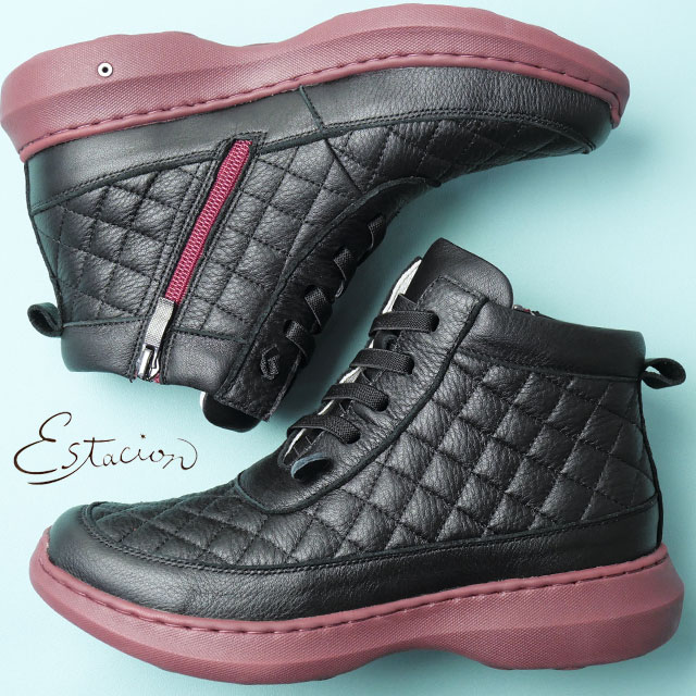 【美品】エスタシオン レザーブーツ マルチカラー リボン 24cm バックジップ 美品】エスタシオン レザーブーツ マルチカラー リボン 24cm バック