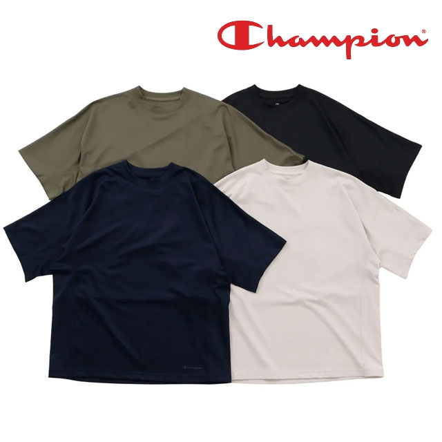 チャンピオン トップス リカバリーウェア ショートスリーブTシャツ 血行促進 疲労軽減 吸汗速乾 抗菌防臭 メンズ 半袖 レディース アパレル C3-CS390 ブラック 黒 ネイビー オリーブ サンドベージュ 服 メール便送料無料 最強翌日配送 evid