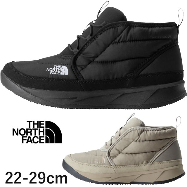 ザ・ノース・フェイス|THE NORTH FACE 防水 靴 防寒 ヌプシ チャッカ ウォータープルーフ 3 メンズ スノーブーツ レディース ウインターブーツ ショート丈 滑りにくい 冬底 ブラック 黒 マッシュルーム 冬靴 NF52573 送料無料 最強翌日配送 evid