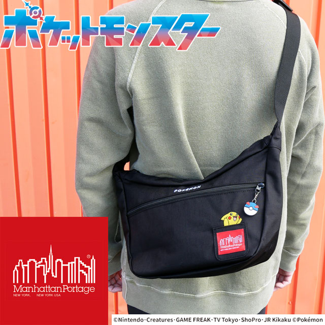 ＼最大限度1000円クーポン券有／マンハッタンポーテージ ショルダーバッグ メンズ MP2409-PKMN25 DUET SHOULDER BAG Pok?mon 25 レディース 鞄 衣嚢異類異形 刺しゅう ピカチュウ うしろ側 最強またの日送りとどける 貨物輸送無料 evid