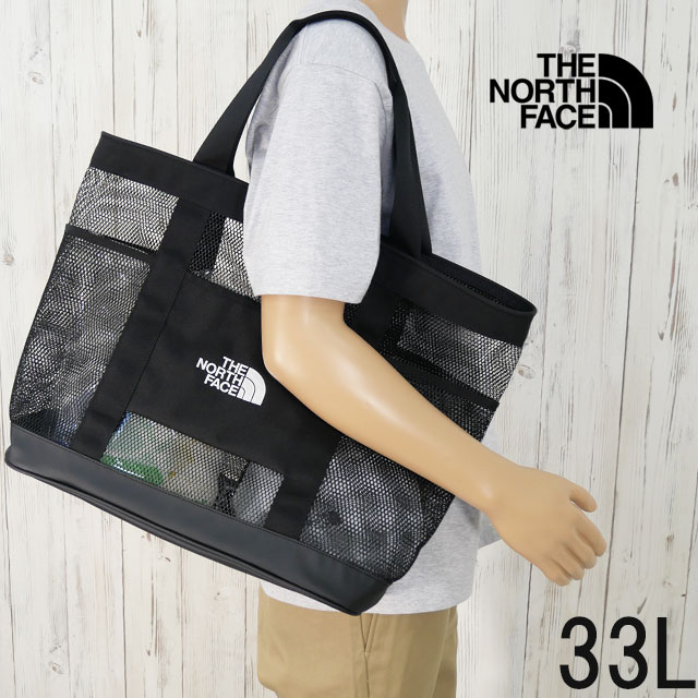 ザ・ノース・フェイス トートバッグ メンズ グラットンメッシュトートS 33L レディース キャンプ アウトドア バーベキュー レジャー キャンプ 海 プール BAG 大容量 大き目 ブラック 黒 鞄 送料無料 最強翌日配送 evid
