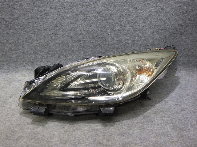 【中古】アクセラ　左ヘッドライト　HID　BLEFW　BL系　前期　100-41396　バラスト付　マツダ　260110130 中古 車 パーツ 中古パーツ 中古部品 カスタム 即発送