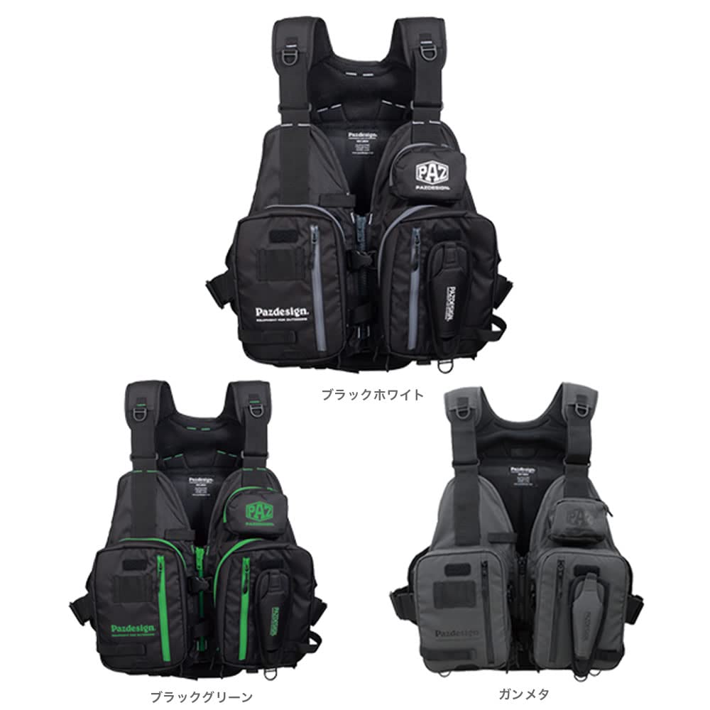 Pazdesign(パズデザイン)PSL オールラウンドベスト/PSL All ROUND VEST ブラックホワイト フリー SLV-035