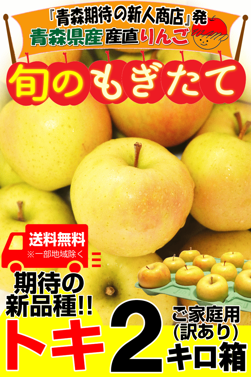 海外限定】 早割クーポンで100円引き 送料無料 超希少トキ 青森 りんご 家庭用 トキ 2キロ箱りんご 訳あり 2kg箱 ふじと王林の掛け合わせ青森県産  2kg箱青森 リンゴ 2kg箱超希少 大小様々 dev.senpros.com.br