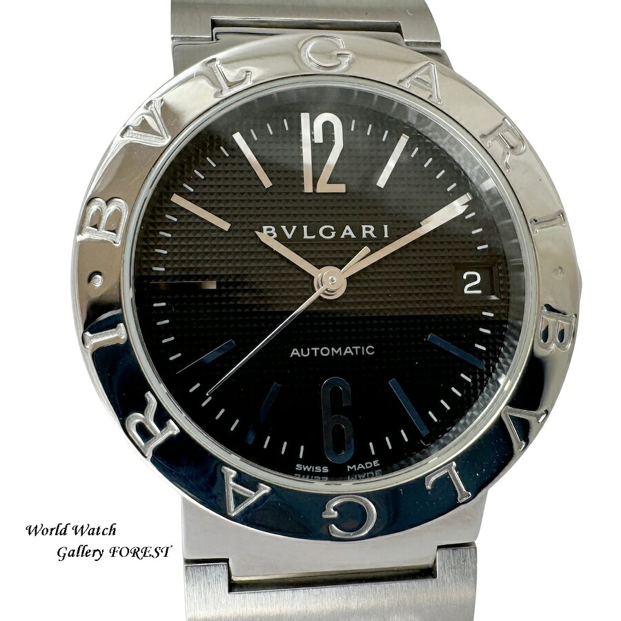 BVLGARI ブルガリ BB33SS ブルガリブルガリ 自動巻き 中古 メンズ腕時計 ボーイズ ユニセックス 黒文字盤 Aランク|World Watch FOREST 腕時計専門店