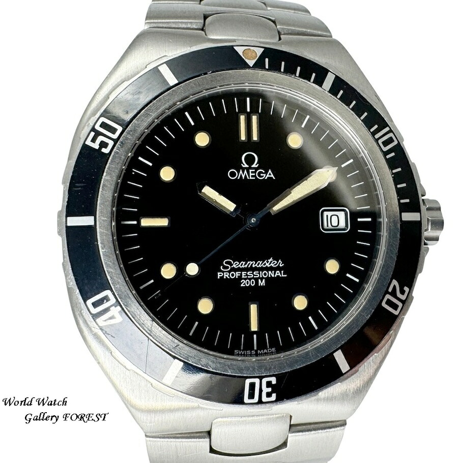 新品仕上げ済み OMEGA オメガ シーマスター プロフェッショナル 200M 中古 メンズ腕時計 PRE-BOND ラージケース 396.1041 クオーツ｜World Watch FOREST 腕時計専門店
